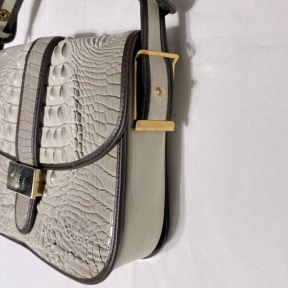 Vintage Reptile Embossed Faux Leather Purse Handbag Shoulder Bag - Picture 5 of 16